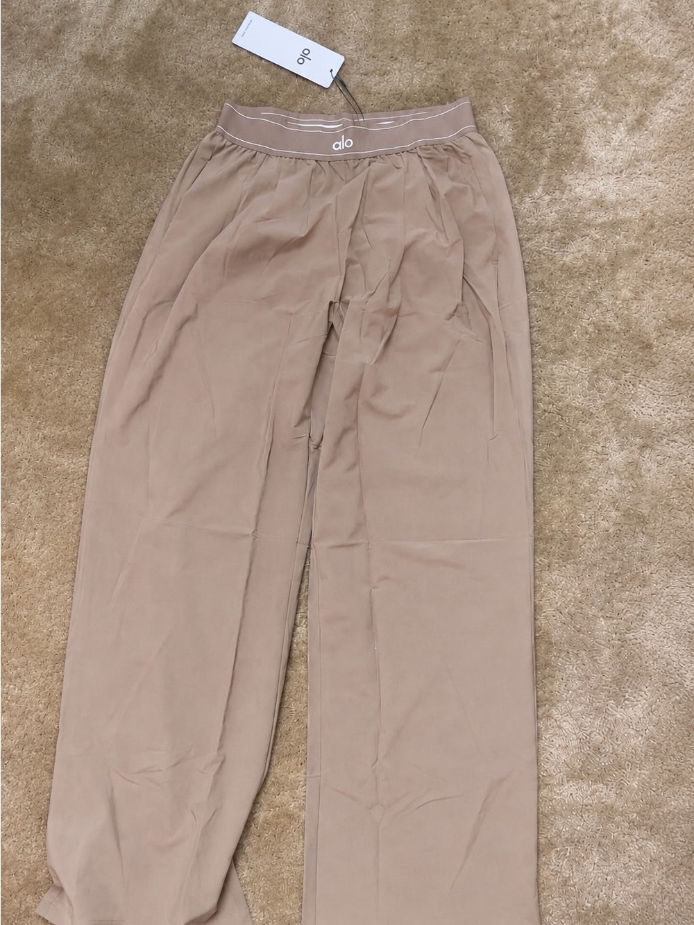ALO Yoga Beige Wide-Leg